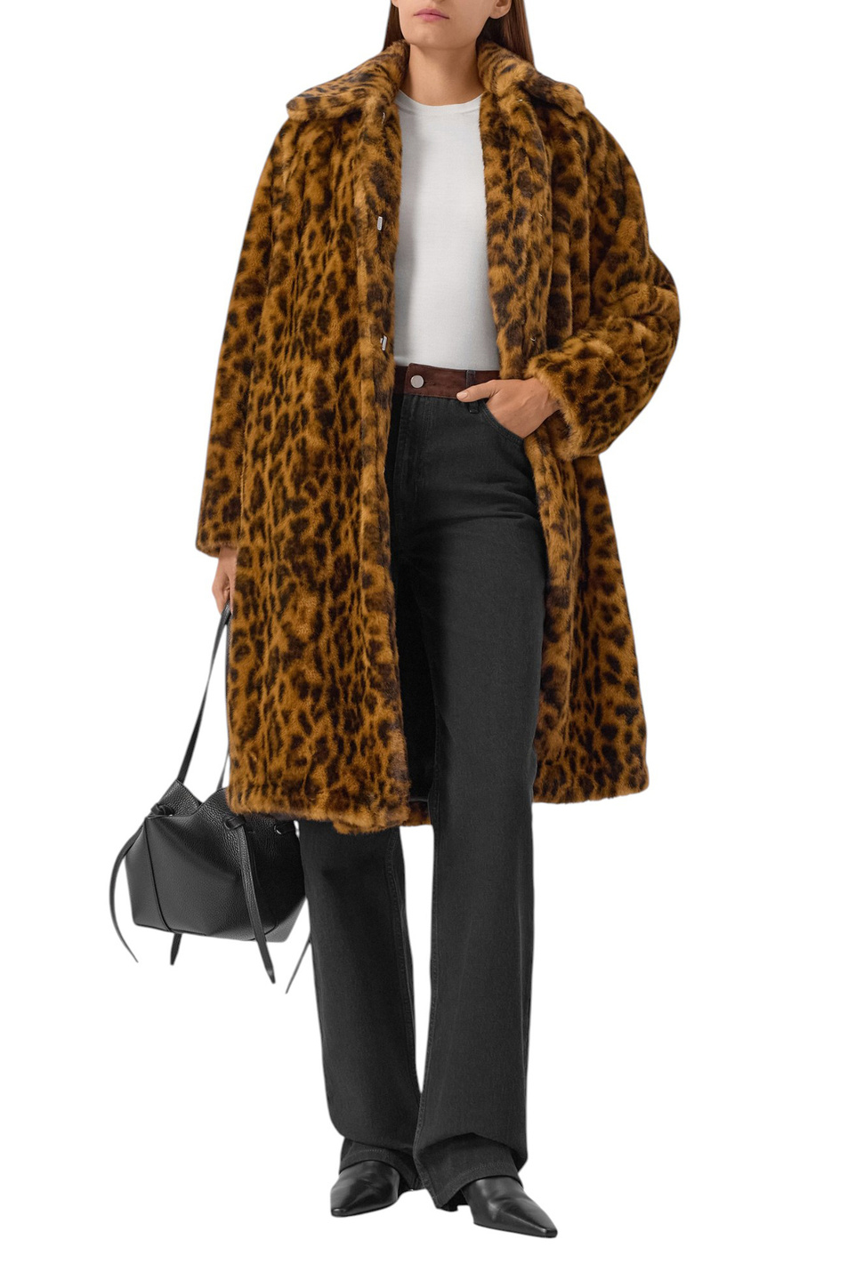 Шуба Mafelda с леопардовым принтом|Основной цвет:Коричневый Женский HUGO Шуба Mafelda с леопардовым принтом (цвет ), артикул 50547609 | Фото 3