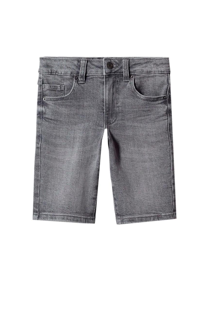 Шорты джинсовые JOHN из эластичного хлопка|Основной цвет:Серый|Артикул:47055941 | Фото 1