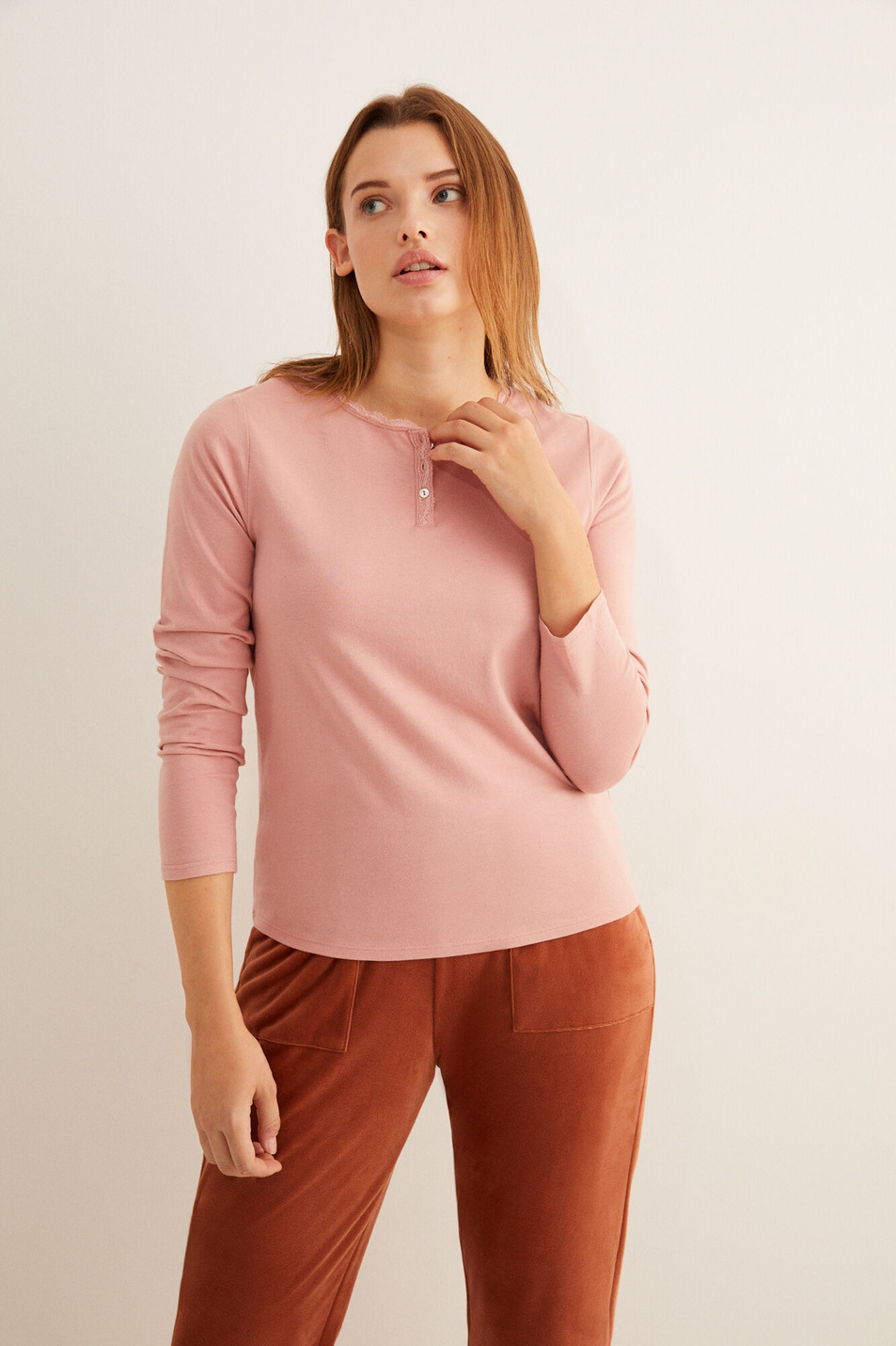 Женский Women'secret Лонгслив из натурального хлопка (цвет ), артикул 3278360 | Фото 4