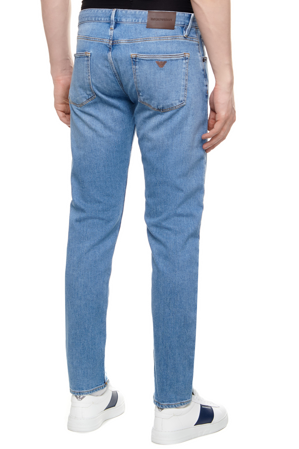 Мужской Emporio Armani Джинсы из эластичного хлопка (цвет ), артикул 3D1J75-1D01Z | Фото 4