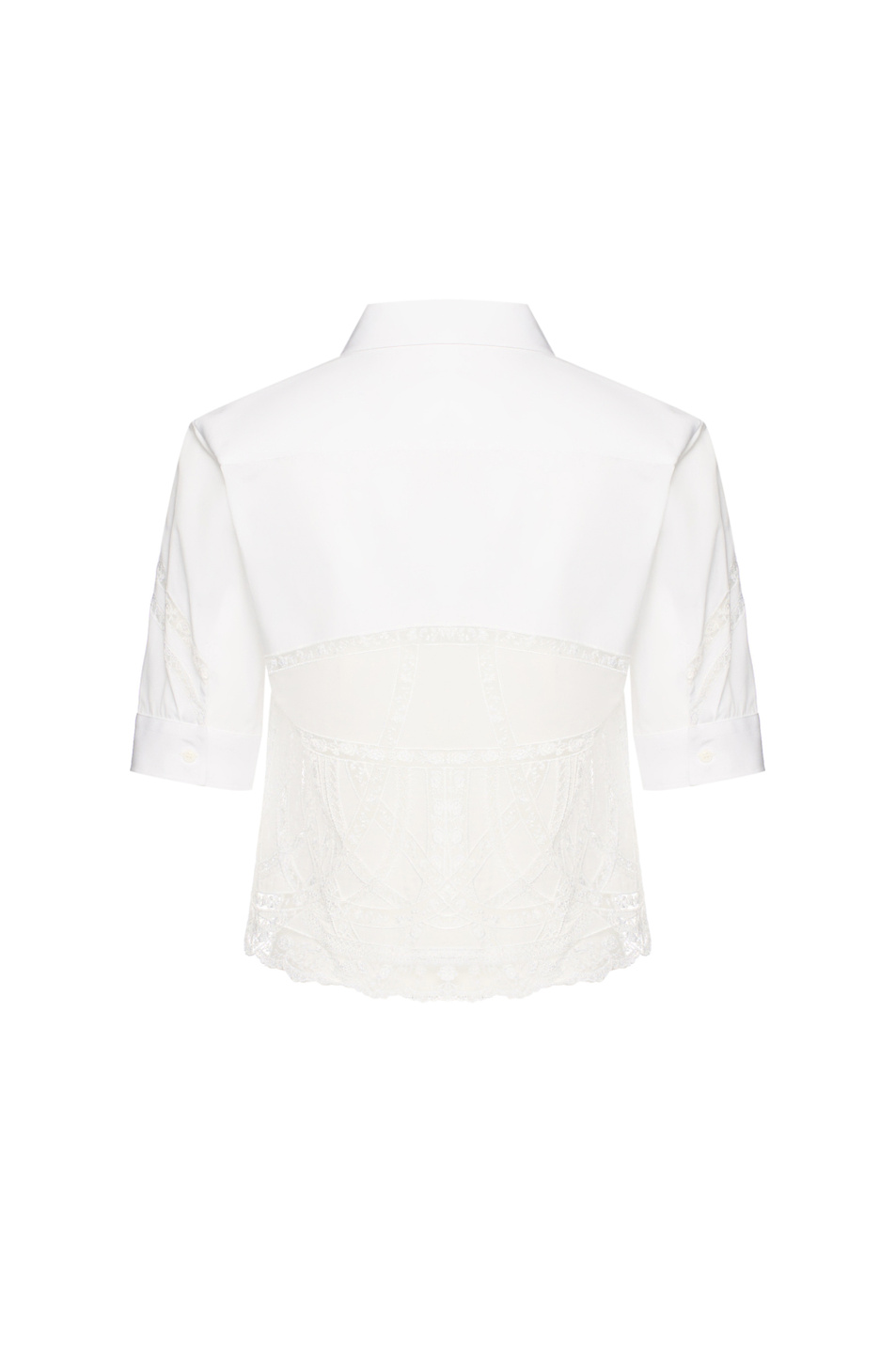 Женский ERMANNO SCERVINO Блузка из хлопка с кружевом (цвет ), артикул D482K701APBQP | Фото 2