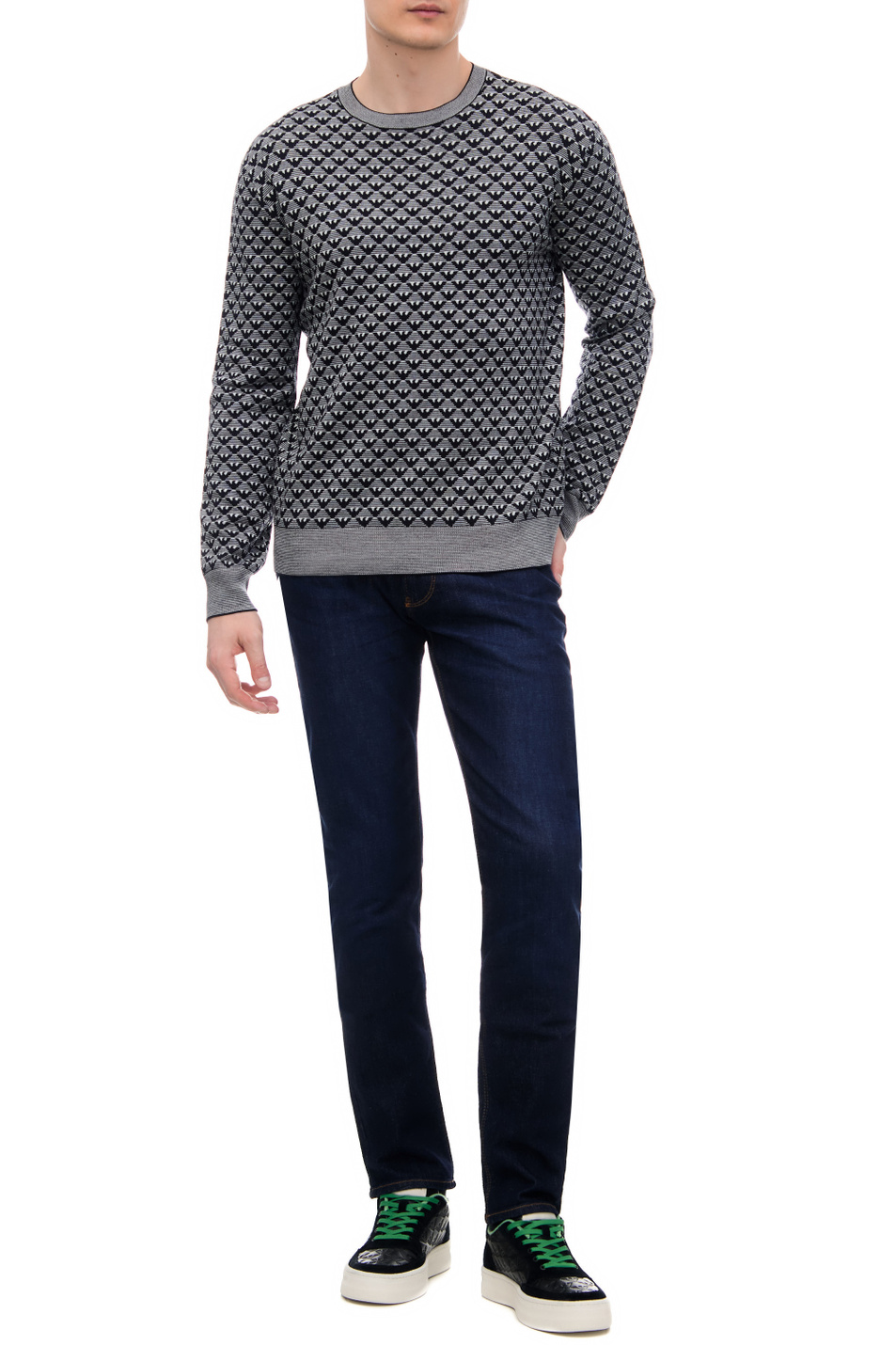 Мужской Emporio Armani Джинсы из эластичного хлопка (цвет ), артикул 6L1J06-1DI4Z | Фото 2