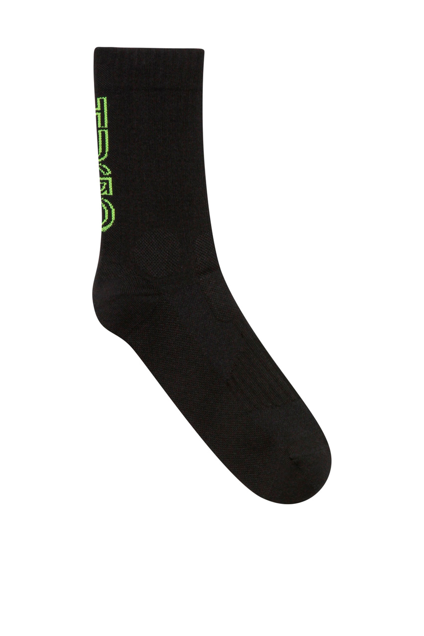 Носки с вертикальным логотипом|Основной цвет:Черный|Артикул:50462558 | Фото 1