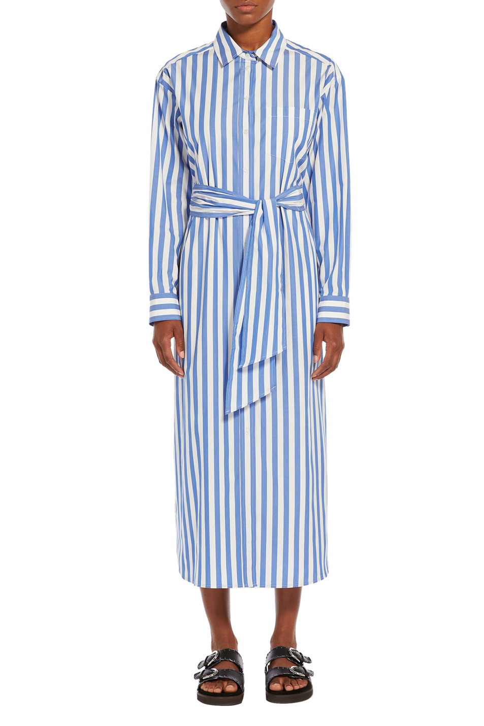 Женский Weekend Max Mara Платье-рубашка FALASCO из натурального хлопка (цвет ), артикул 2415221142 | Фото 3