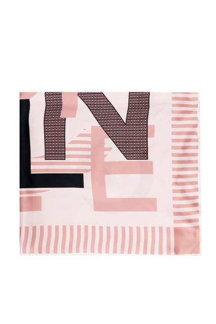 Шелковый платок с принтом|Основной цвет:Розовый|Артикул:E7MYV381001 | Фото 1