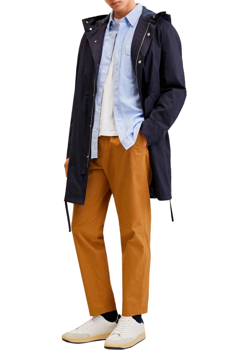 Мужской Mango Man Хлопковые брюки OLIVO с эластичным поясом (цвет ), артикул 27004382 | Фото 2