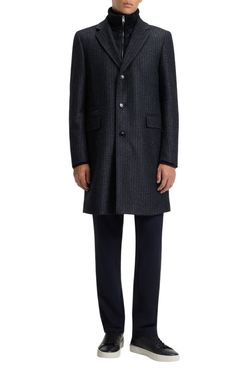 Полупальто Hyde со съемным воротником|Основной цвет:Синий Мужской BOSS Полупальто Hyde со съемным воротником (цвет ), артикул 50551612 | Фото 3