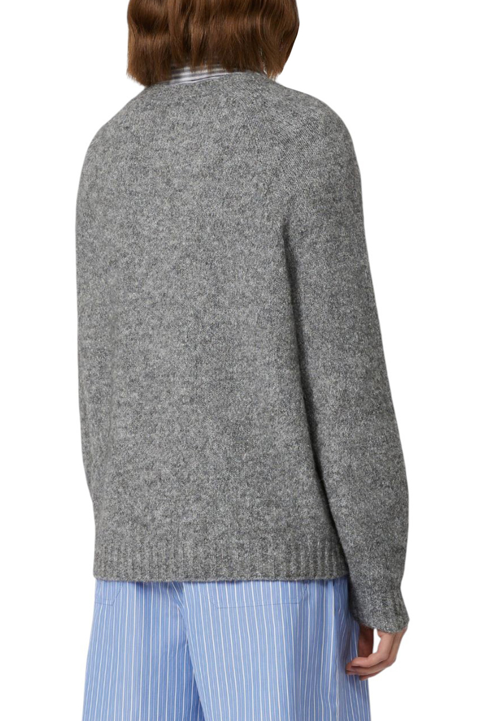 Женский Weekend Max Mara Свитер GHIACCI однотонный из смесовой альпаки (цвет ), артикул 2525366151 | Фото 4