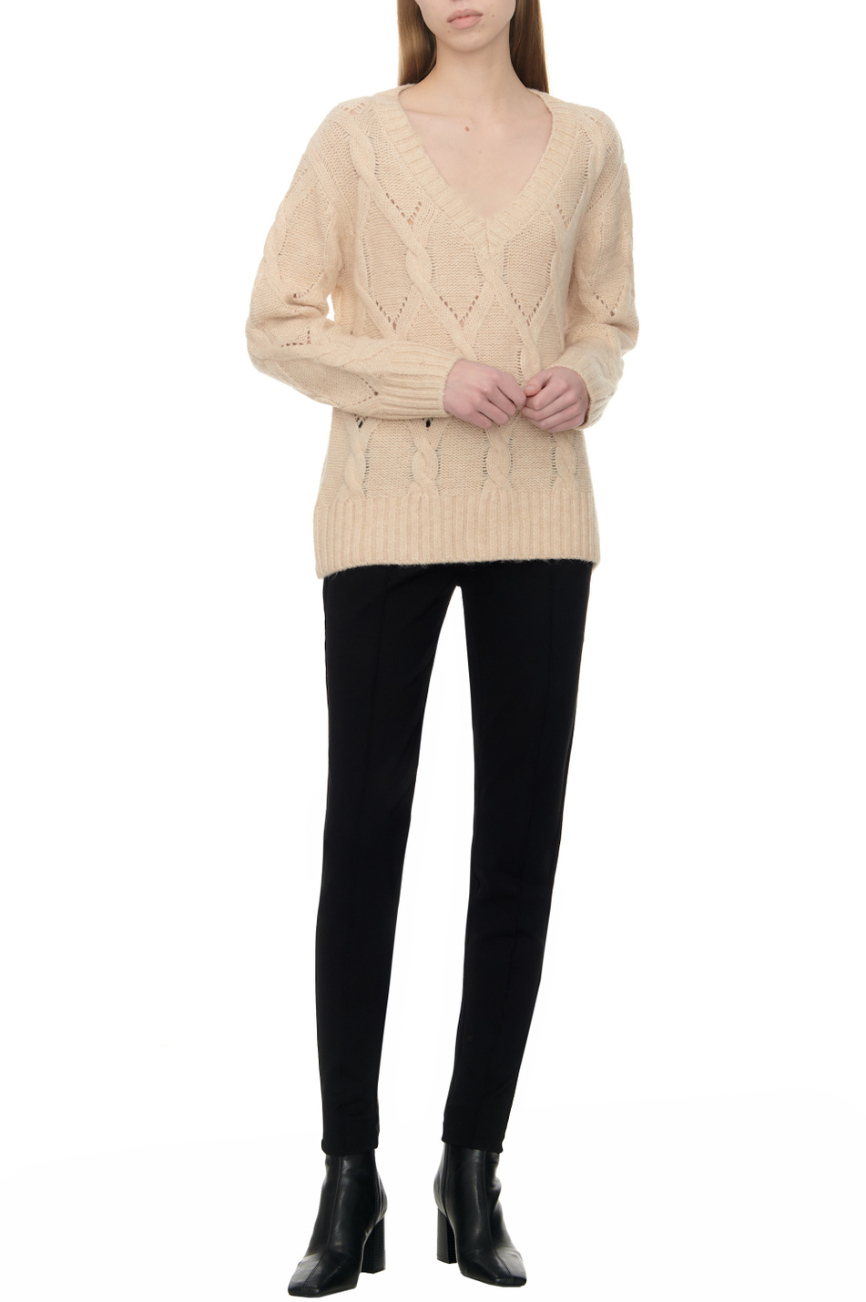 Женский Monari Пуловер вязаный из смесовой шерсти (цвет ), артикул 807225 | Фото 2