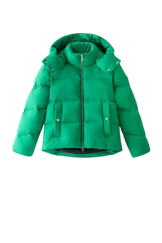 Куртка стеганая с капюшоном|Основной цвет:Зеленый|Артикул:CFWWOU0883FRUT1148 | Фото 1