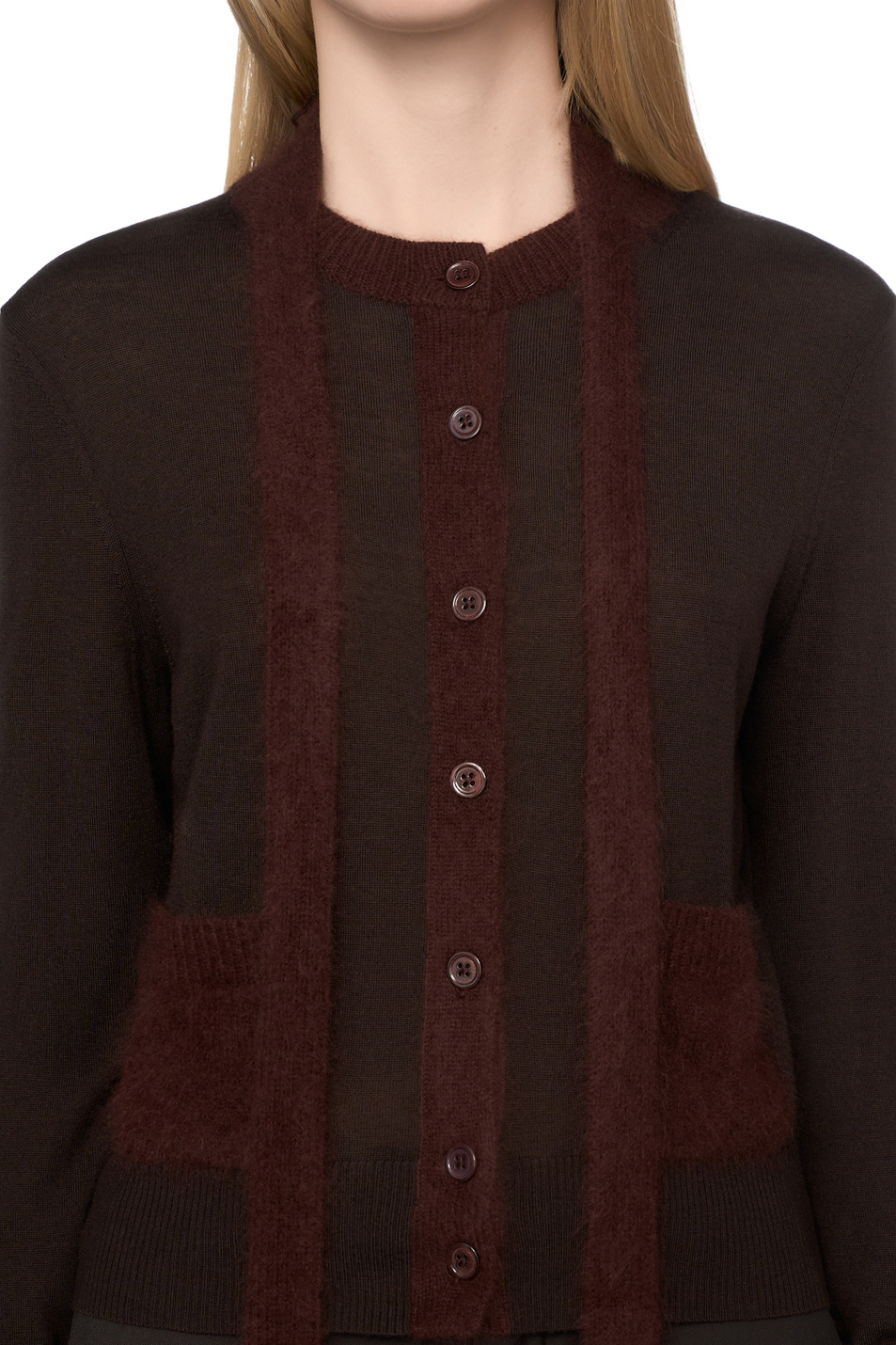 Женский Dorothee Schumacher Кардиган ROMANCE с воротником-бабочкой (цвет ), артикул 211201 | Фото 6