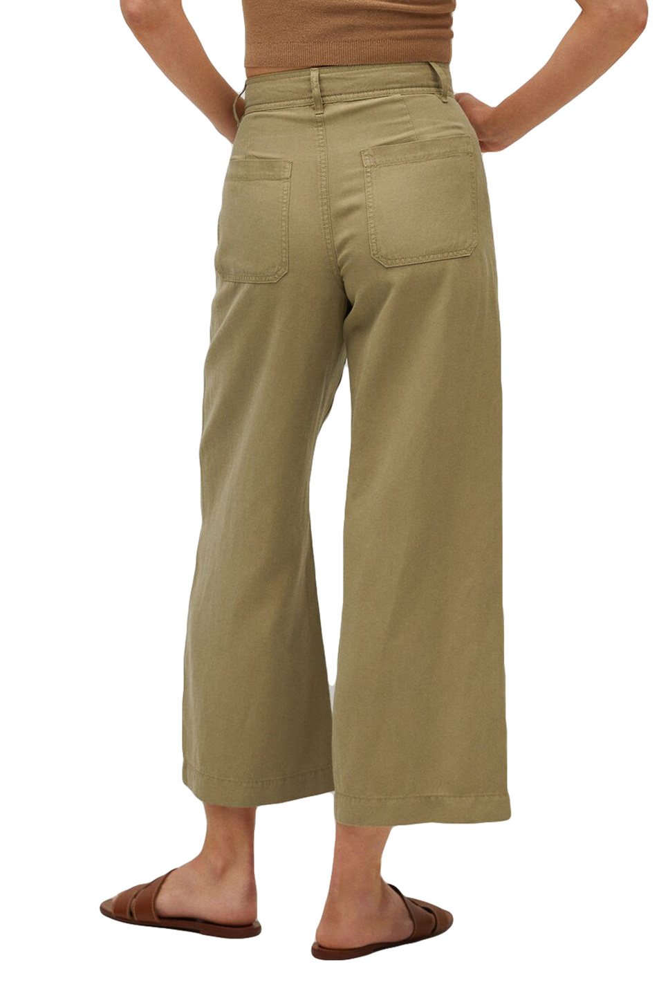 Женский Mango Брюки-кюлоты из смесовой ткани (цвет ), артикул 87098630 | Фото 4