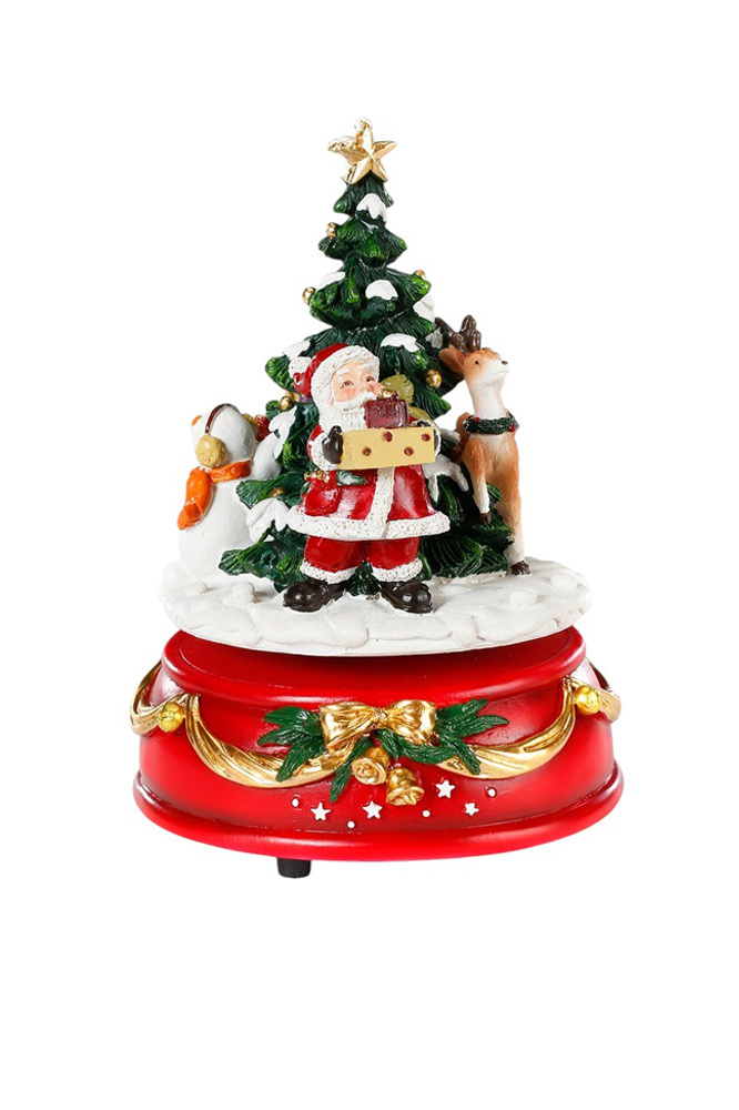 Не имеет пола Inge's Christmas Шкатулка музыкальная "Елка и Санта", 13,5 см (цвет ), артикул 700002117 | Фото 1