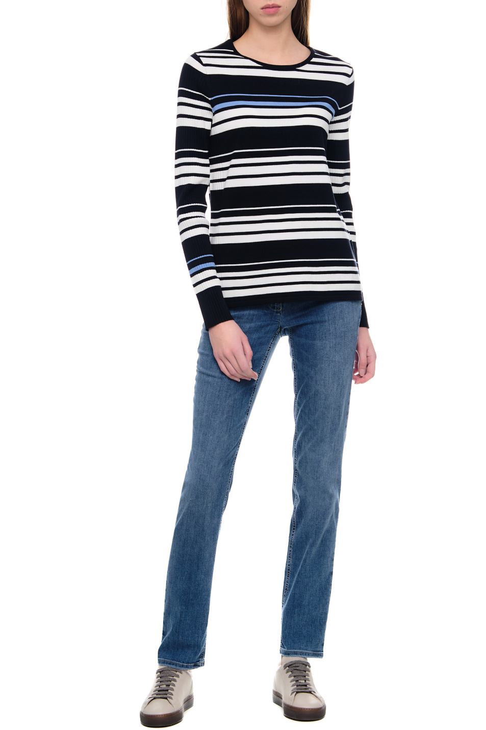 Женский Gerry Weber Лонгслив в полоску (цвет ), артикул 978009-44727 | Фото 3