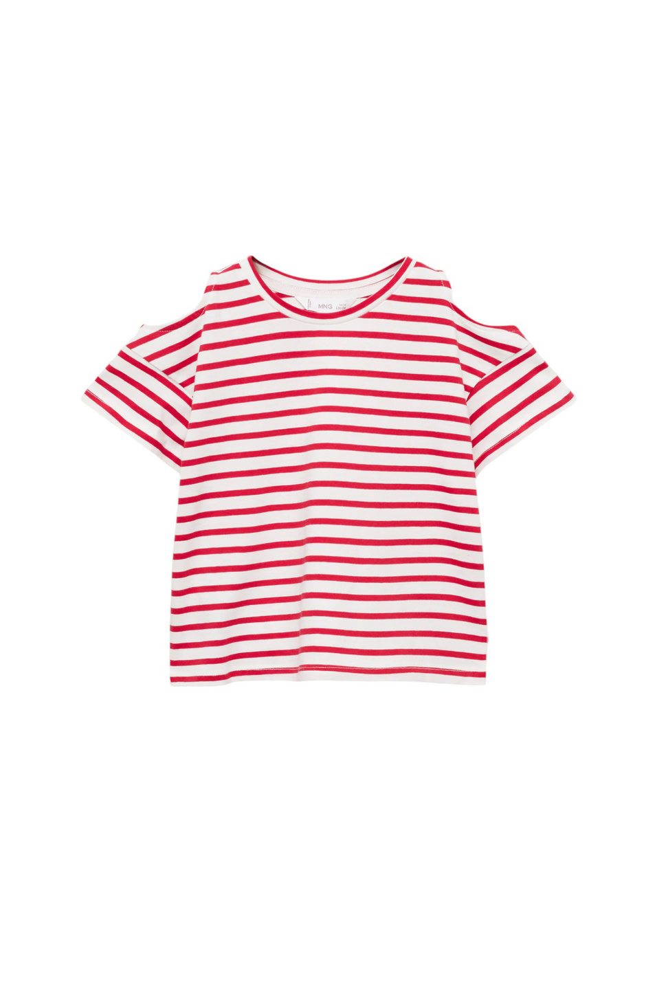 Девочкам Mango Kids Футболка CUTOUTR в полоску (цвет ), артикул 87006355 | Фото 1