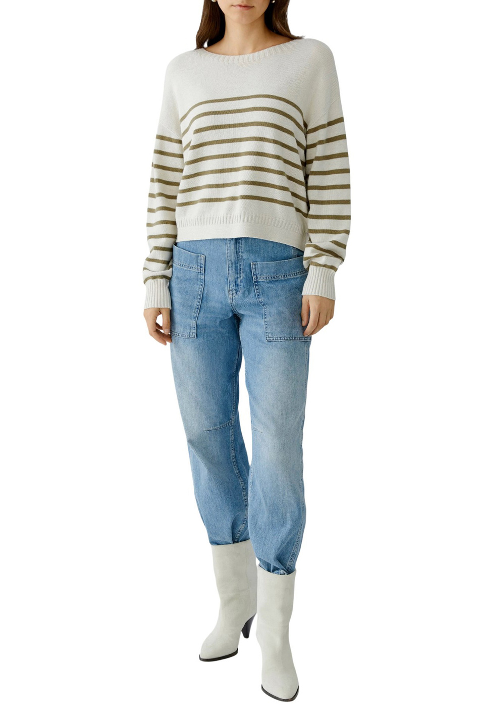 Женский OUI Джемпер в полоску (цвет ), артикул 96772 | Фото 3