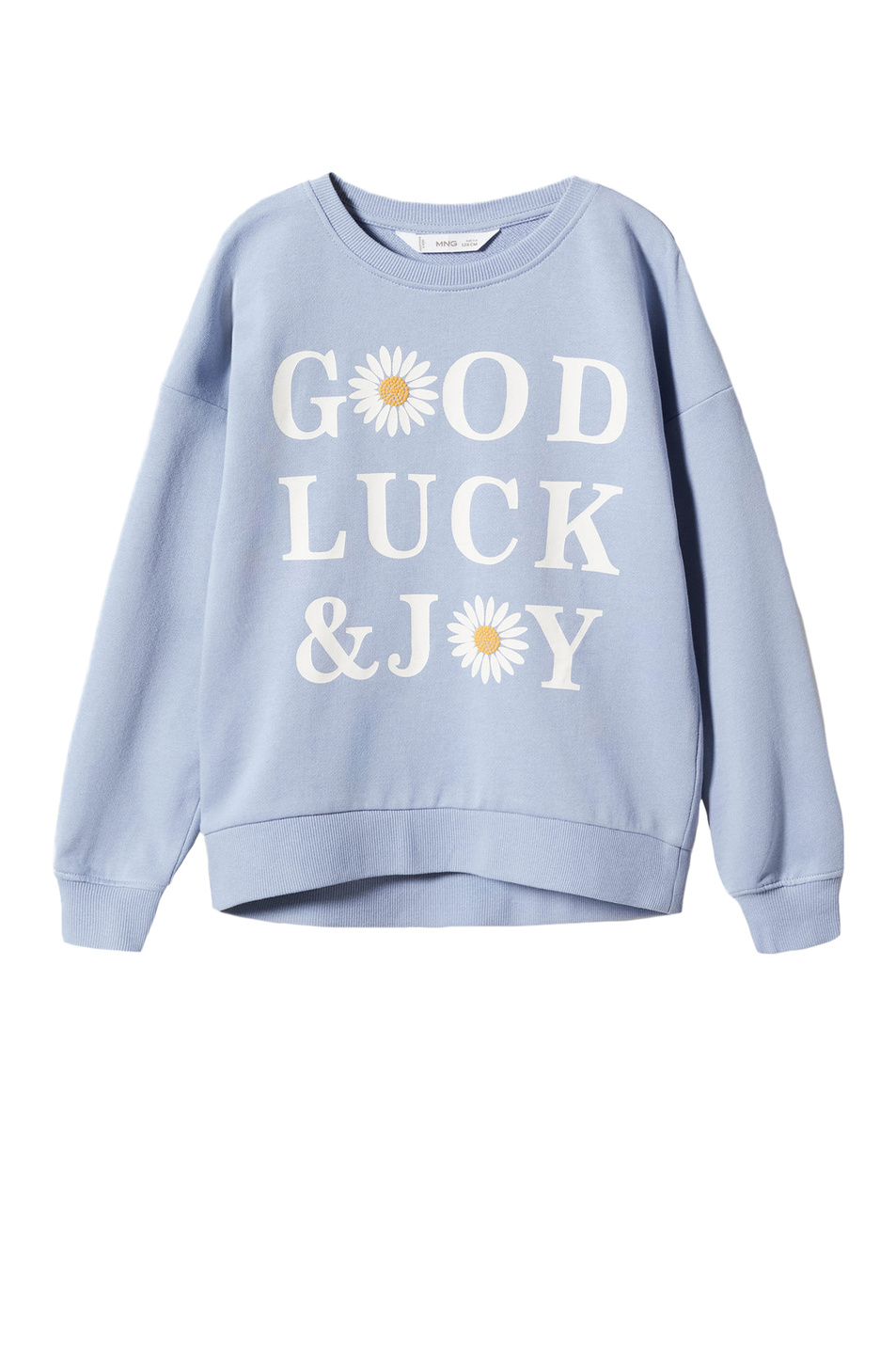 Девочкам Mango Kids Свитшот DUBLINI из хлопка с надписью (цвет ), артикул 47041284 | Фото 1
