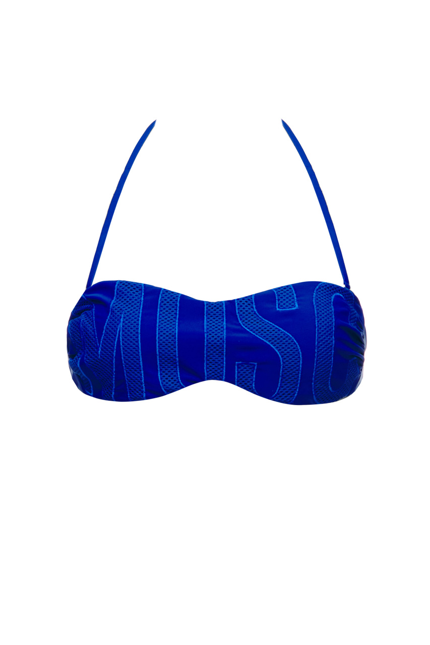 Бюстгальтер купальный с логотипом из сетчатого материала|Основной цвет:Синий|Артикул:A5736-5211 | Фото 1