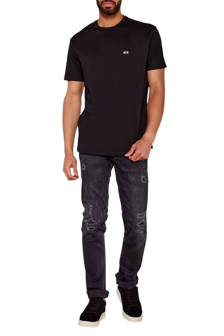 Мужской Armani Exchange Футболка из хлопка (цвет ), артикул XM001568-AF10358 | Фото 2