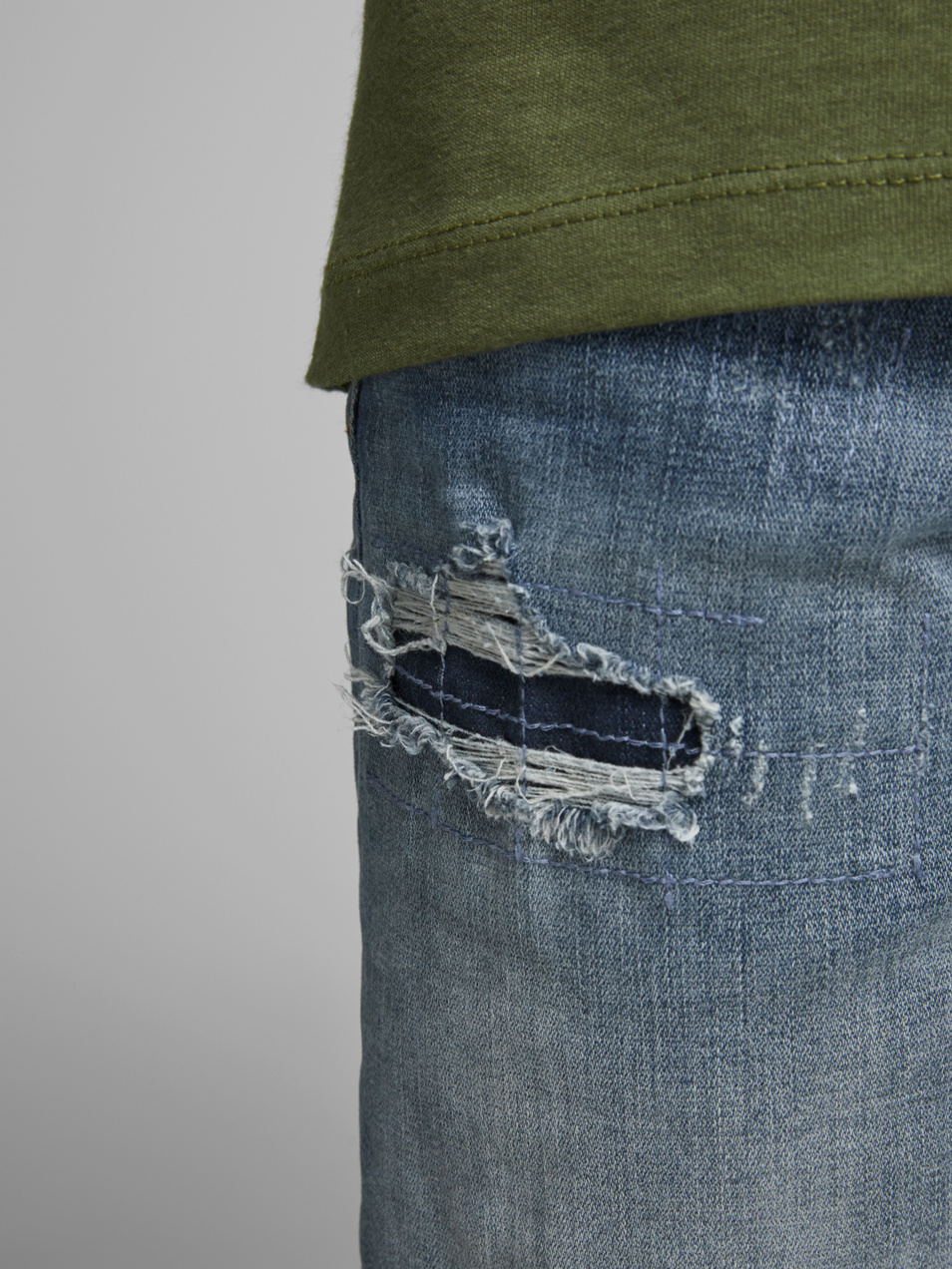 Мужской Jack & Jones Зауженные джинсы GLENN ICON (цвет ), артикул 12158604 | Фото 2