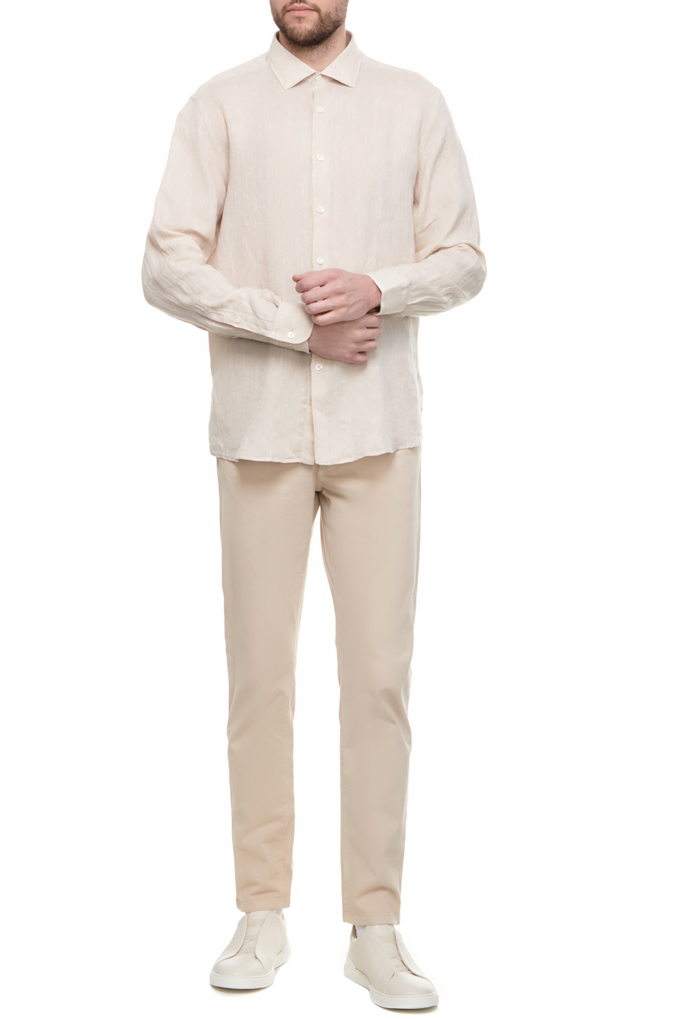 Мужской Zegna Рубашка из чистого льна (цвет ), артикул UDX38A7-SRF5-121G | Фото 2