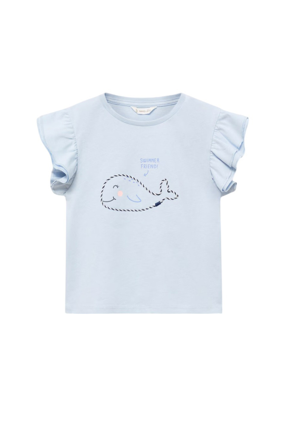Девочкам Mango Kids Футболка WAVE с оборкой (цвет ), артикул 87006360 | Фото 1