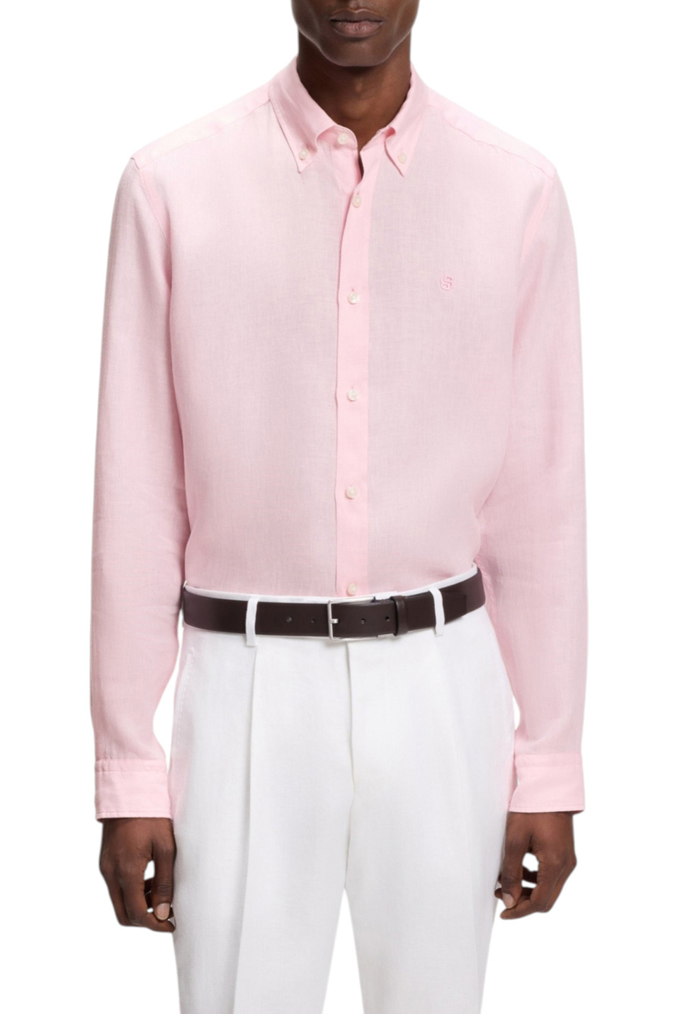 Мужской BOSS Рубашка прямого кроя из льна (цвет ), артикул 50556077 | Фото 3