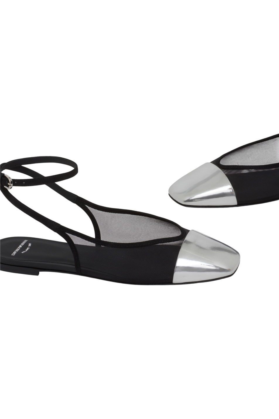 Женский Emporio Armani Туфли из сетки и замши с зеркальным мысом (цвет ), артикул EW005053-AF27317 | Фото 6