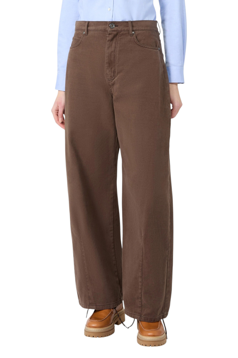 Женский Weekend Max Mara Джинсы ORDINE из хлопка (цвет ), артикул 2625136072 | Фото 3