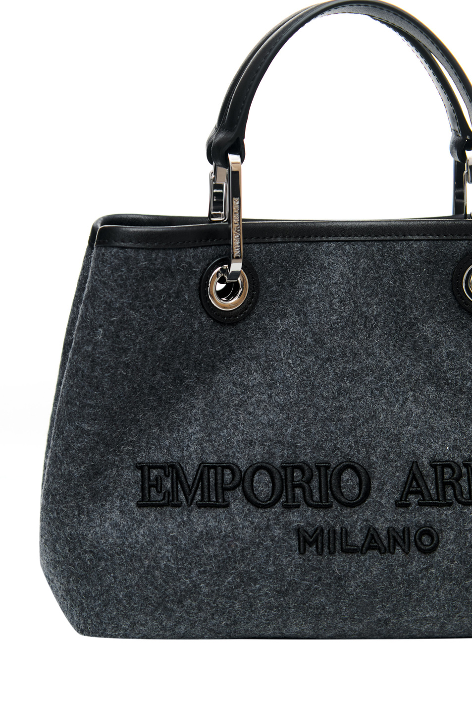 Сумка из натуральной кожи с логотипом|Основной цвет:Графит Женский Emporio Armani Сумка из натуральной кожи с логотипом (цвет ), артикул Y3D166-Y333E | Фото 3