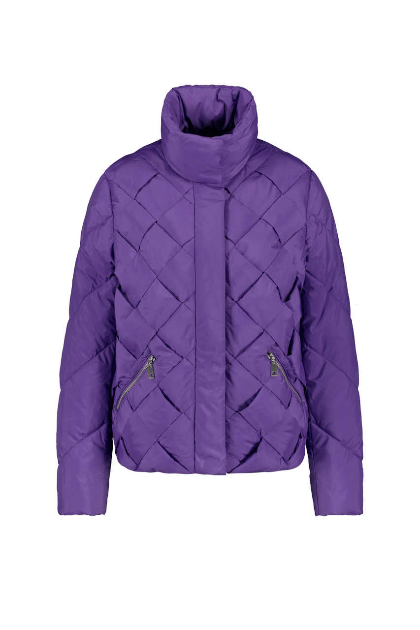 Куртка стеганая с высоким воротником|Основной цвет:Фиолетовый|Артикул:550300-11521 | Фото 1