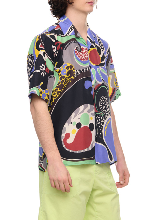 Moschino Рубашка из чистого шелка с принтом ( цвет), артикул A0207-2056 | Фото 3