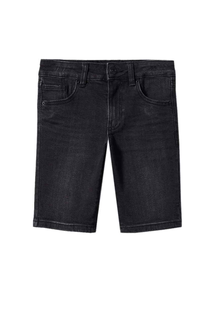 Шорты джинсовые JOHN из эластичного хлопка|Основной цвет:Черный|Артикул:47055941 | Фото 1