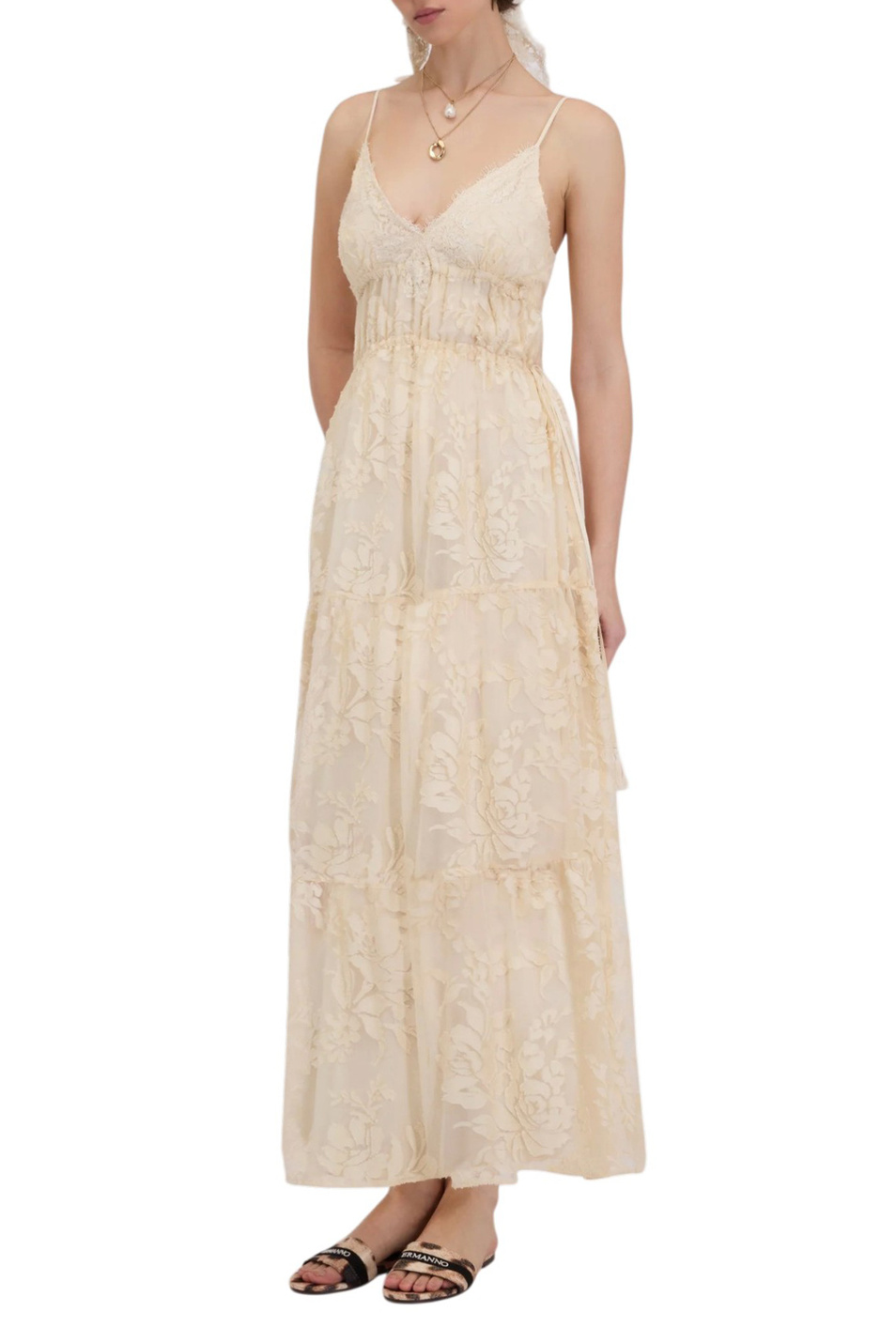 Женский Ermanno Firenze Платье с кружевом (цвет ), артикул D48EQ024E60 | Фото 2