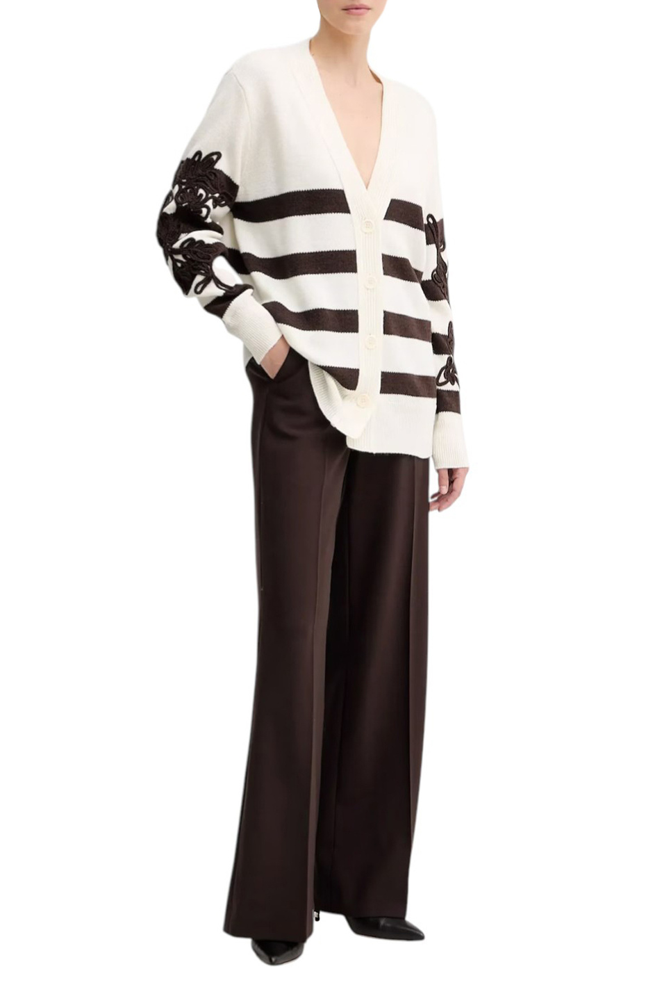 Женский Ermanno Firenze Кардиган из смесовой шерсти (цвет ), артикул D47EN044EA5 | Фото 3