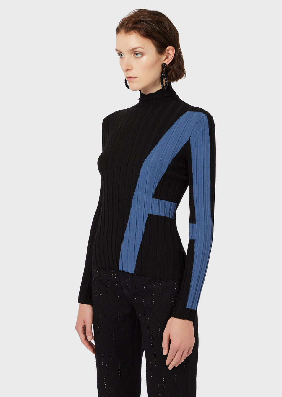 Женский Emporio Armani Водолазка из смесовой вискозы (цвет ), артикул 6H2MWJ-2M25Z | Фото 3