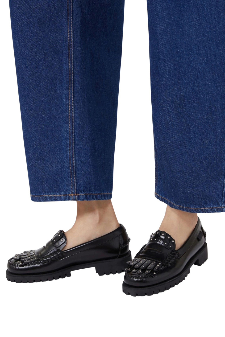 Лоферы WEEKENDANLUG из натуральной кожи|Основной цвет:Черный Женский Weekend Max Mara Лоферы WEEKENDANLUG из натуральной кожи (цвет ), артикул 2525526015 | Фото 7