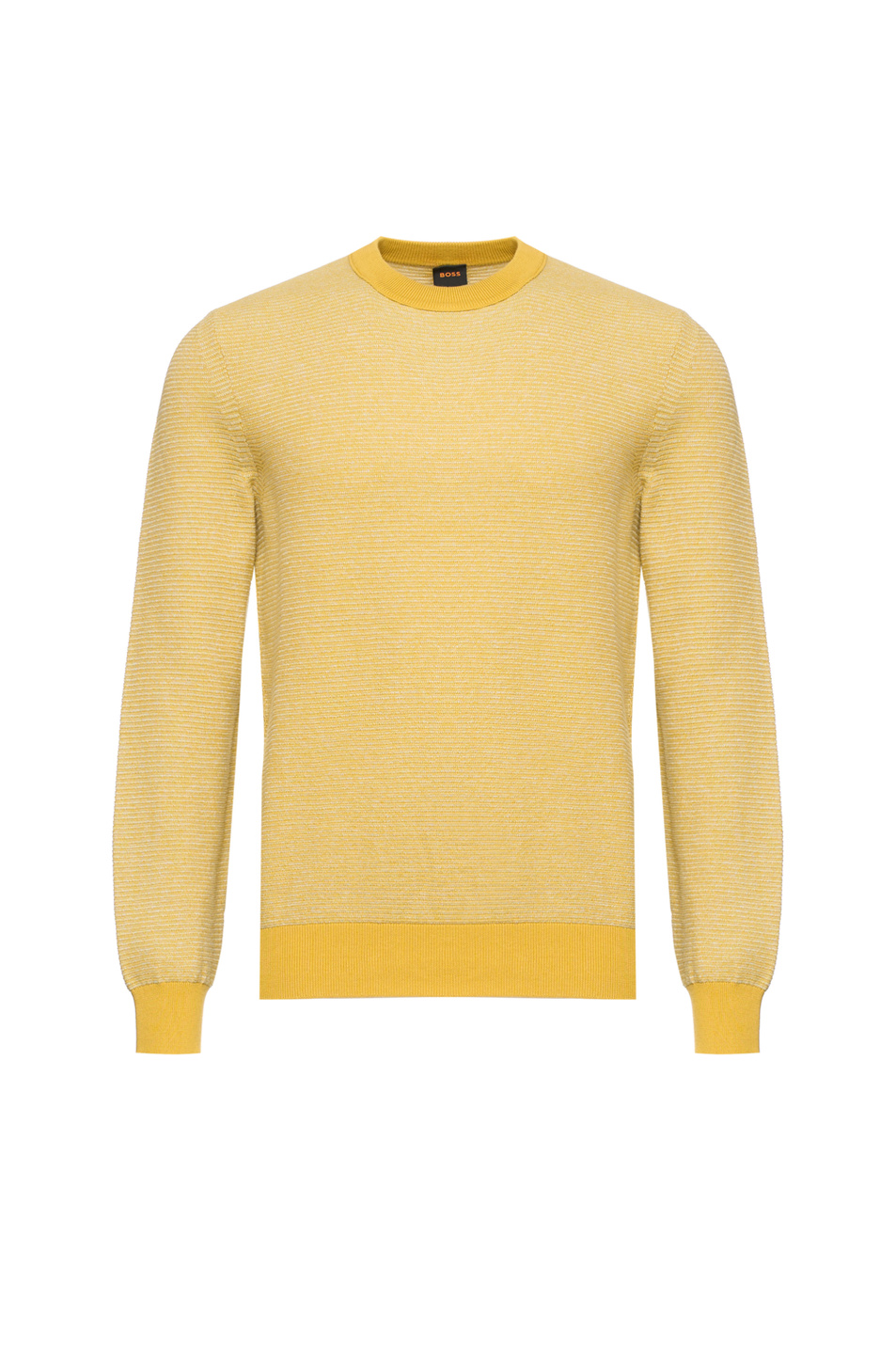 Джемпер из смесового хлопка|Основной цвет:Желтый Мужской BOSS Джемпер из смесового хлопка (цвет ), артикул 50533785 | Фото 1
