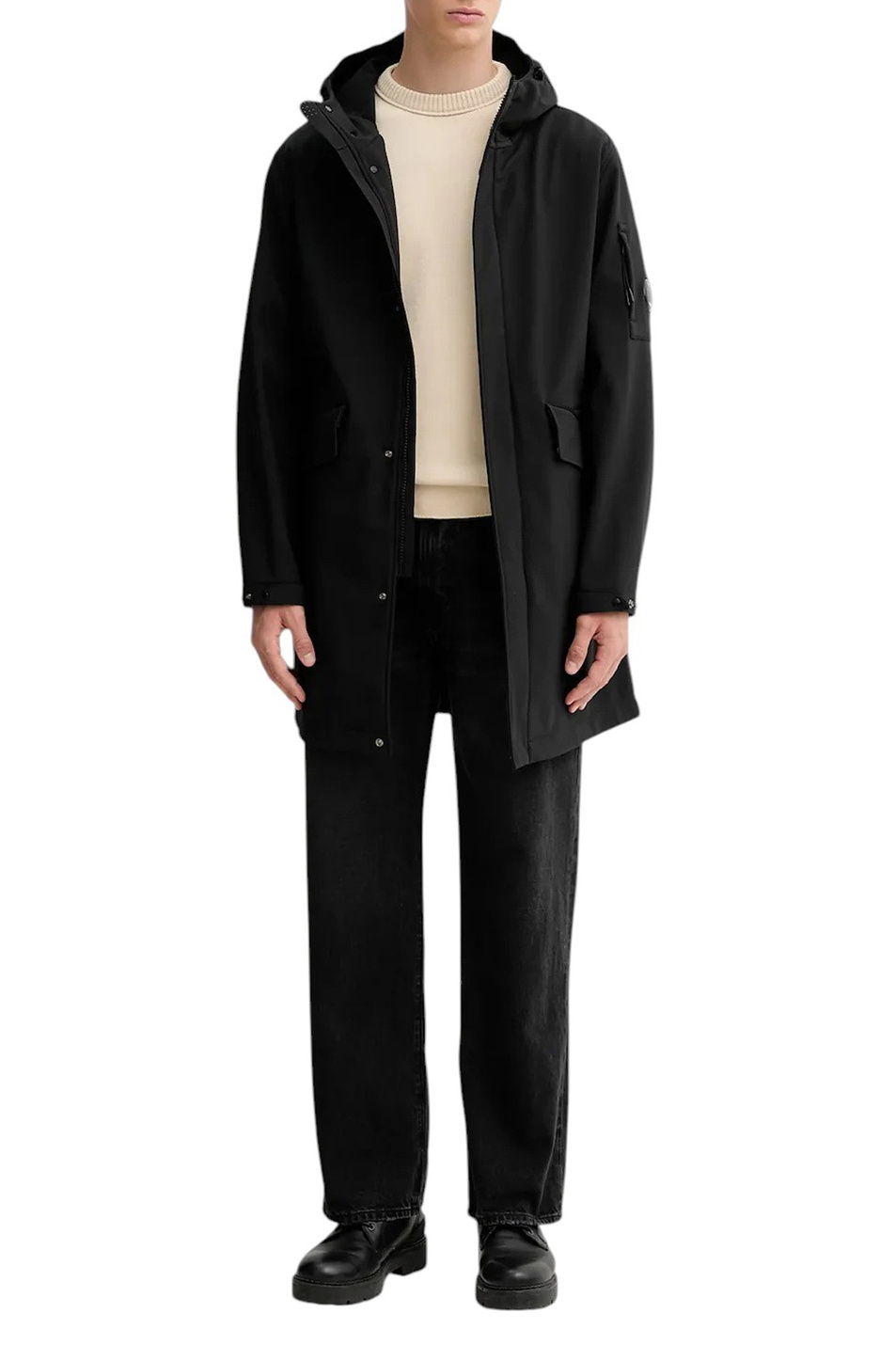 Куртка однотонная|Основной цвет:Черный Мужской C.P. Company Куртка однотонная (цвет ), артикул 19CMOW004A006097A | Фото 2