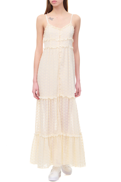 Платье с оборками|Основной цвет:Кремовый|Артикул:WA3035T5960 | Фото 1