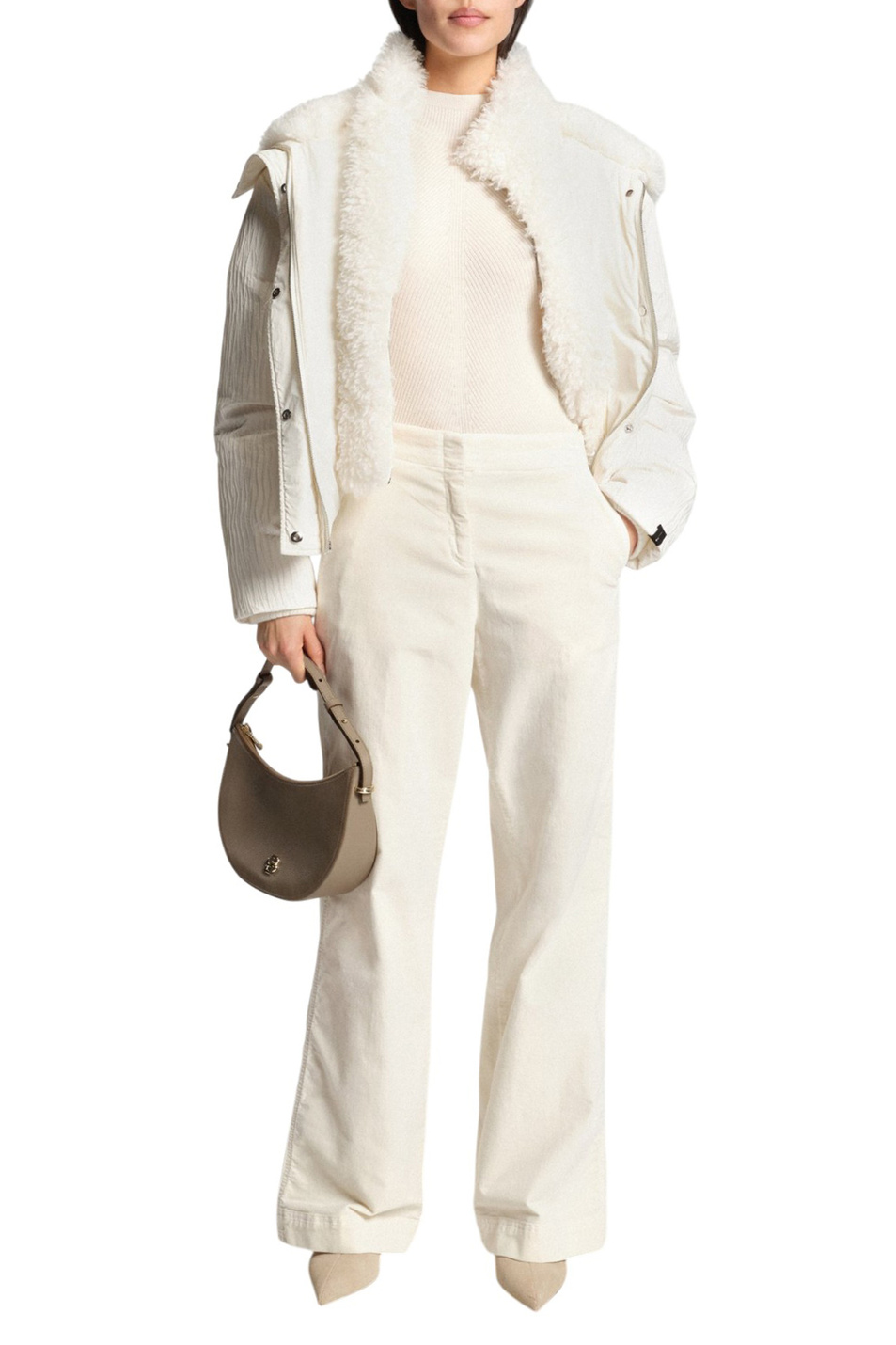 Куртка Pexia со съемным воротником|Основной цвет:Кремовый Женский BOSS Куртка Pexia со съемным воротником (цвет ), артикул 50546842 | Фото 2