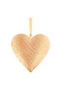 Не имеет пола Gisela Graham Елочная игрушка "Сердце золотое с тиснением" 13 см (цвет ), артикул 14271_2 | Фото 1