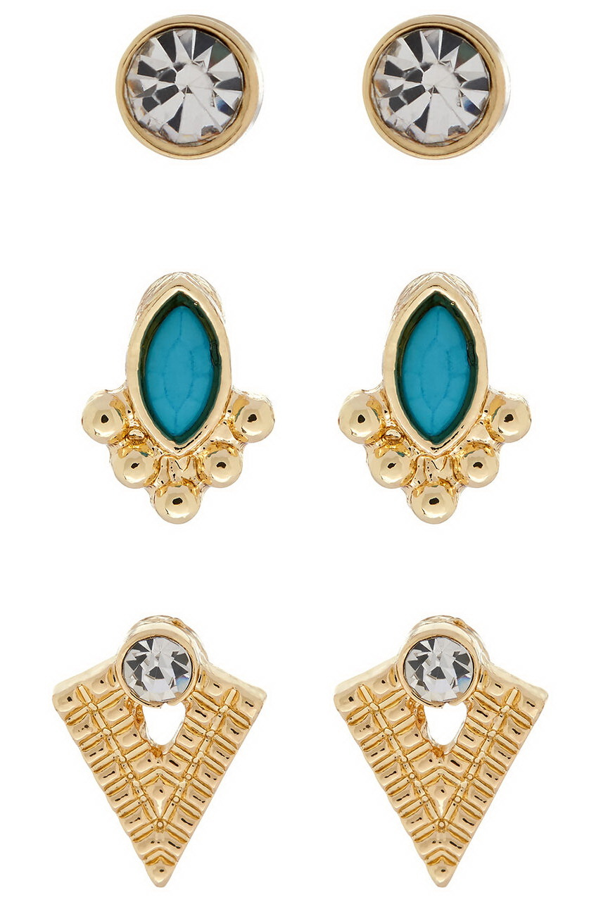 Женский Accessorize Набор серег LITTLE TURQ (цвет ), артикул 981074 | Фото 1