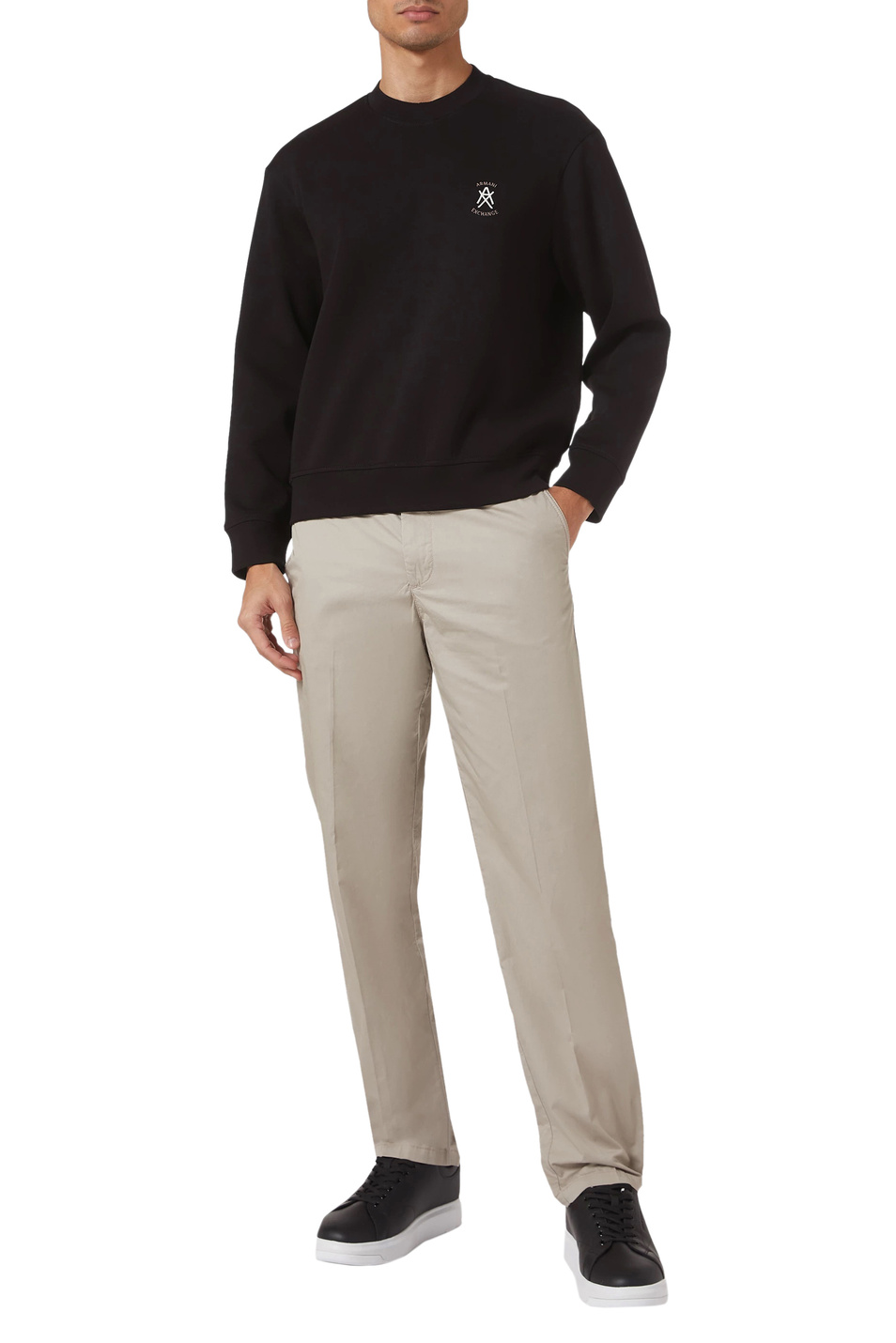 Свитшот с логотипом|Основной цвет:Черный Мужской Armani Exchange Свитшот с логотипом (цвет ), артикул XM001777-AF10818 | Фото 3