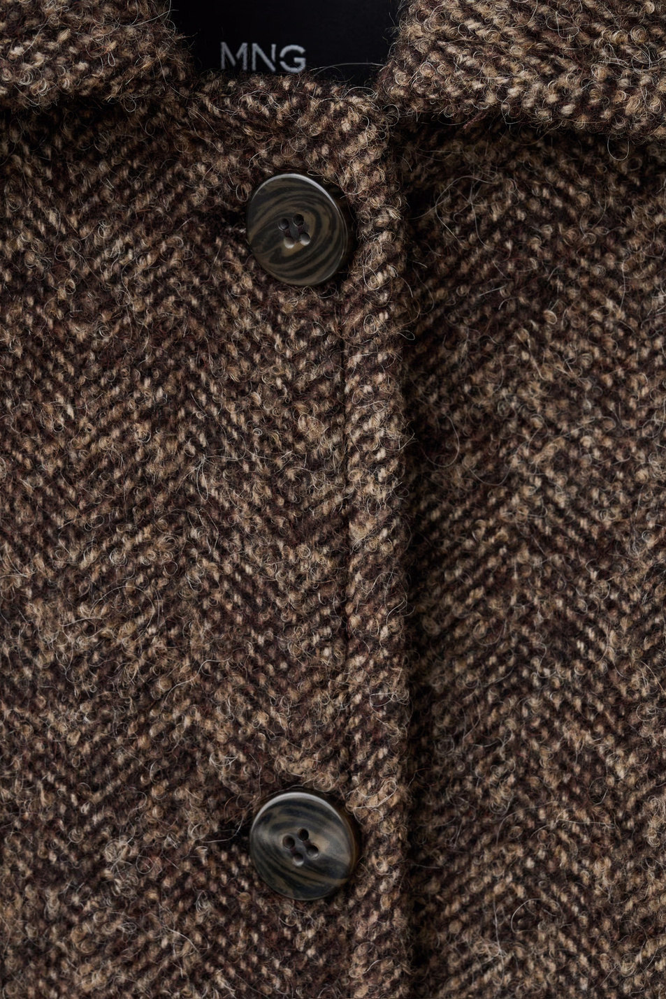 Пальто BASSEL из смесовой шерсти|Основной цвет:Коричневый Женский Mango Пальто BASSEL из смесовой шерсти (цвет ), артикул 17037910 | Фото 5