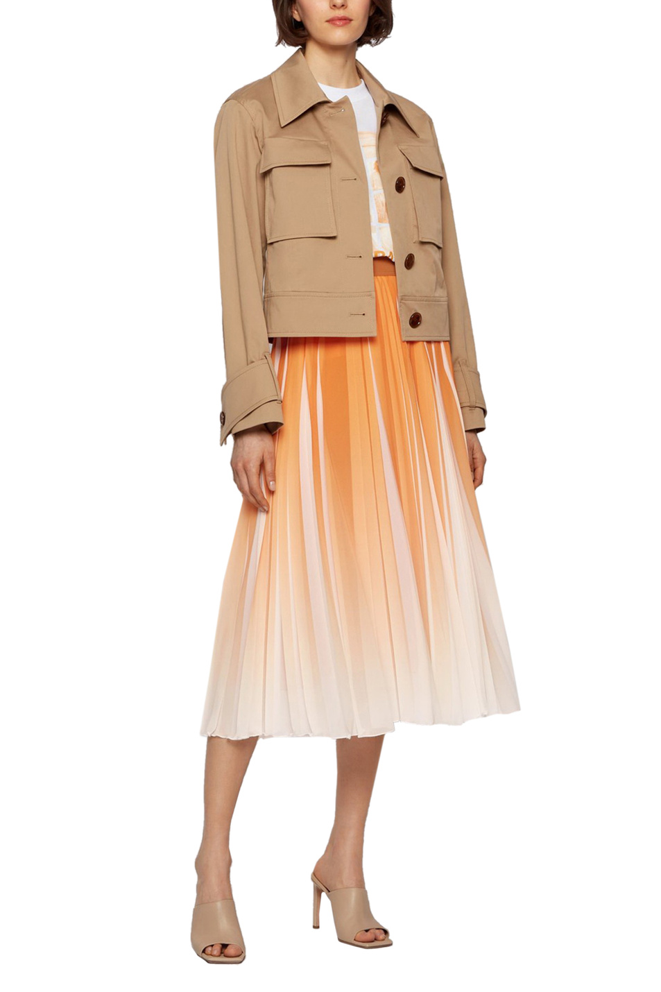 Женский BOSS Плиссированная юбка из шифона (цвет ), артикул 50447599 | Фото 2