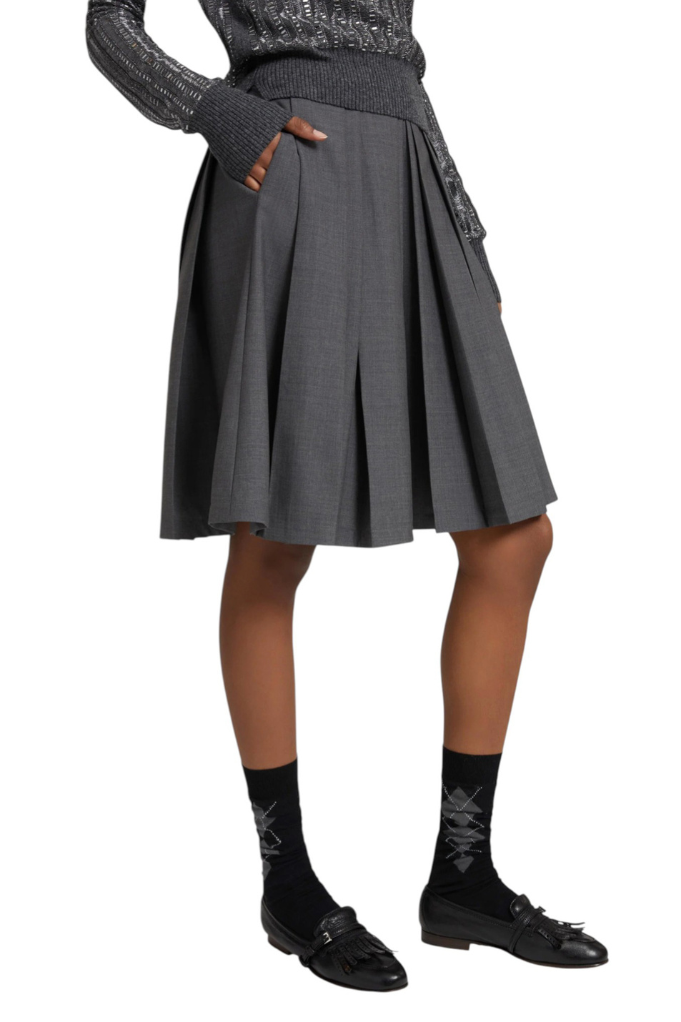 Женский ERMANNO SCERVINO Юбка-миди однотонная (цвет ), артикул D472O301TVW | Фото 4