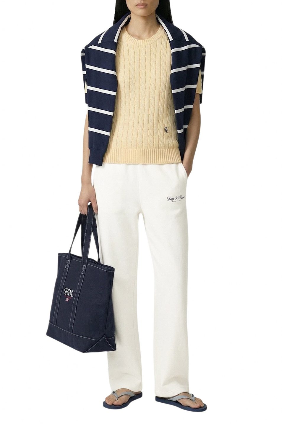 Женский Sporty & Rich Брюки Vendome (цвет ), артикул PA07176269WH37 | Фото 3