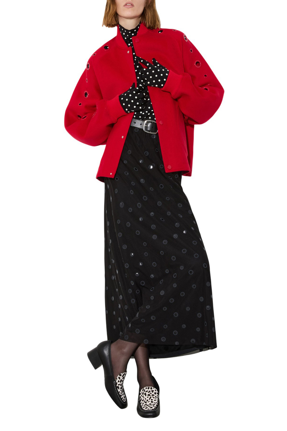 Женский MAX&Co. Бомбер MCOEDOTTO из шерсти (цвет ), артикул 2616081081 | Фото 2