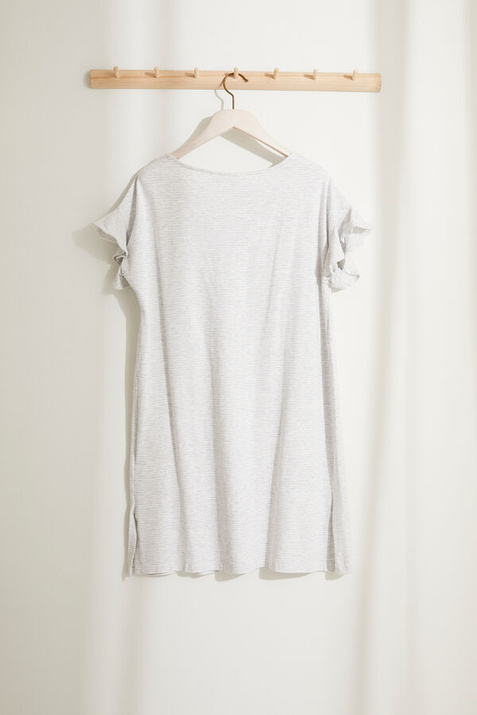 Women'secret Ночная рубашка для беременных в полоску с принтом «Снупи» (Серый цвет), артикул 3639088 | Фото 2